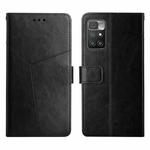 For Xiaomi Redmi 10 5G / Note 11E Y Stitching Horizontal Flip Leather Phone Case(Black)