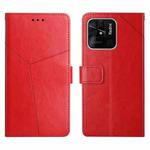 For Xiaomi Redmi 10C Y Stitching Horizontal Flip Leather Phone Case(Red)