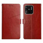 For Xiaomi Redmi 10C Y Stitching Horizontal Flip Leather Phone Case(Brown)