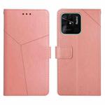 For Xiaomi Redmi 10C Y Stitching Horizontal Flip Leather Phone Case(Rose Gold)