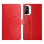 For Xiaomi Redmi K40 / K40 Pro Y Stitching Horizontal Flip Leather Phone Case(Red)