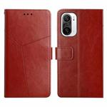 For Xiaomi Redmi K40 / K40 Pro Y Stitching Horizontal Flip Leather Phone Case(Brown)