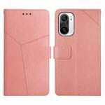 For Xiaomi Redmi K40 / K40 Pro Y Stitching Horizontal Flip Leather Phone Case(Rose Gold)