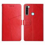 For Xiaomi Redmi Note 8 Y Stitching Horizontal Flip Leather Phone Case(Red)