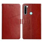 For Xiaomi Redmi Note 8 Y Stitching Horizontal Flip Leather Phone Case(Brown)