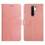 For Xiaomi Redmi Note 8 Pro Y Stitching Horizontal Flip Leather Phone Case(Rose Gold)