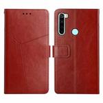 For Xiaomi Redmi Note 8T Y Stitching Horizontal Flip Leather Phone Case(Brown)