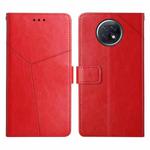 For Xiaomi Redmi Note 9 5G / Note 9T 5G Y Stitching Horizontal Flip Leather Phone Case(Red)