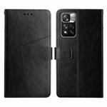 For Xiaomi Redmi Note 11 Pro Y Stitching Horizontal Flip Leather Phone Case(Black)