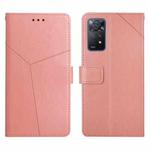 For Xiaomi Redmi Note 11 Pro Global Y Stitching Horizontal Flip Leather Phone Case(Rose Gold)