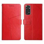 For Xiaomi Redmi Note 11 Global Y Stitching Horizontal Flip Leather Phone Case(Red)