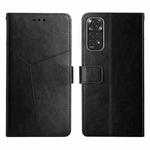 For Xiaomi Redmi Note 11 Global Y Stitching Horizontal Flip Leather Phone Case(Black)