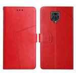 For Xiaomi Redmi Note 9 Pro 4G Y Stitching Horizontal Flip Leather Phone Case(Red)