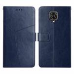 For Xiaomi Redmi Note 9 Pro 4G Y Stitching Horizontal Flip Leather Phone Case(Blue)