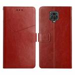 For Xiaomi Redmi Note 9 Pro 4G Y Stitching Horizontal Flip Leather Phone Case(Brown)