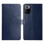 For Xiaomi Redmi Note 10 Pro 5G / Poco X3 GT Y Stitching Horizontal Flip Leather Phone Case(Blue)