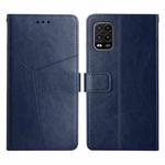 For Xiaomi Mi 10 Lite 5G Y Stitching Horizontal Flip Leather Phone Case(Blue)