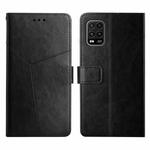 For Xiaomi Mi 10 Lite 5G Y Stitching Horizontal Flip Leather Phone Case(Black)