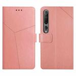 For Xiaomi Mi 10 / Mi 10 Pro Y Stitching Horizontal Flip Leather Phone Case(Rose Gold)