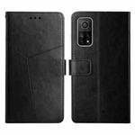 For Xiaomi Mi 10T 5G Y Stitching Horizontal Flip Leather Phone Case(Black)