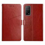 For Xiaomi Mi 10T 5G Y Stitching Horizontal Flip Leather Phone Case(Brown)