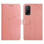 For Xiaomi Mi 10T 5G Y Stitching Horizontal Flip Leather Phone Case(Rose Gold)