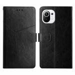 For Xiaomi Mi 11 Y Stitching Horizontal Flip Leather Phone Case(Black)