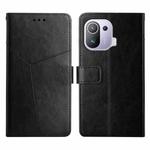 For Xiaomi Mi 11 Pro Y Stitching Horizontal Flip Leather Phone Case(Black)