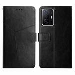 For Xiaomi Mi 11T / 11T Pro Y Stitching Horizontal Flip Leather Phone Case(Black)