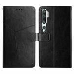 For Xiaomi Mi Note 10 Y Stitching Horizontal Flip Leather Phone Case(Black)