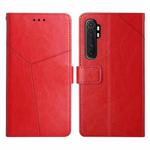 For Xiaomi Mi Note 10 Lite Y Stitching Horizontal Flip Leather Phone Case(Red)