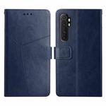 For Xiaomi Mi Note 10 Lite Y Stitching Horizontal Flip Leather Phone Case(Blue)