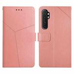 For Xiaomi Mi Note 10 Lite Y Stitching Horizontal Flip Leather Phone Case(Rose Gold)