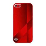 For iPhone SE 2022 / SE 2020 / 8 / 7 X10A Texture TPU + Tempered Glass Phone Case(Red)