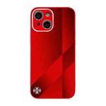 For iPhone 13 X10A Texture TPU + Tempered Glass Phone Case(Red)