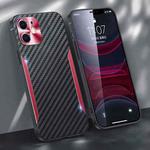 Carbon Fiber PC + TPU Phone Case For iPhone 11(Red)