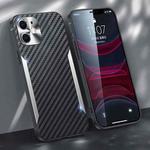 Carbon Fiber PC + TPU Phone Case For iPhone 11(Silver)