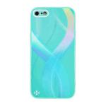 For iPhone SE 2022 / SE 2020 / 8 / 7 Cross S Texture TPU + Tempered Glass Phone Case(Cyan-blue)