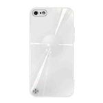 For iPhone SE 2022 / SE 2020 / 8 / 7 Convex Lens Texture TPU + Tempered Glass Phone Case(White)