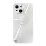 For iPhone 13 Convex Lens Texture TPU + Tempered Glass Phone Case(White)