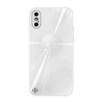 Convex Lens Texture TPU + Tempered Glass Phone Case For iPhone XS / X(White)