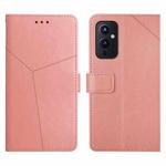 For OnePlus 9 Y Stitching Horizontal Flip Leather Phone Case(Rose Gold)