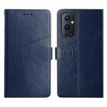 For OnePlus 9 Pro Y Stitching Horizontal Flip Leather Phone Case(Blue)