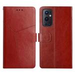 For OnePlus 9 Pro Y Stitching Horizontal Flip Leather Phone Case(Brown)