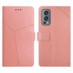 For OnePlus Nord 2 5G Y Stitching Horizontal Flip Leather Phone Case(Rose Gold)