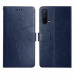 For OnePlus Nord CE 5G Y Stitching Horizontal Flip Leather Phone Case(Blue)