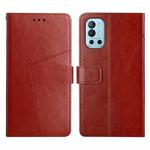 For OnePlus 9R Y Stitching Horizontal Flip Leather Phone Case(Brown)