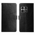 For OnePlus 10 Pro Y Stitching Horizontal Flip Leather Phone Case(Black)