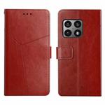 For OnePlus 10 Pro Y Stitching Horizontal Flip Leather Phone Case(Brown)