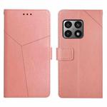 For OnePlus 10 Pro Y Stitching Horizontal Flip Leather Phone Case(Rose Gold)